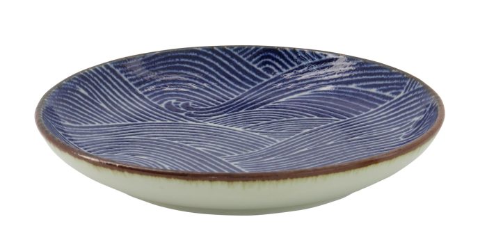 Donkerblauw/Wit Bord - Seigaiha - 15.5 x 2.6cm