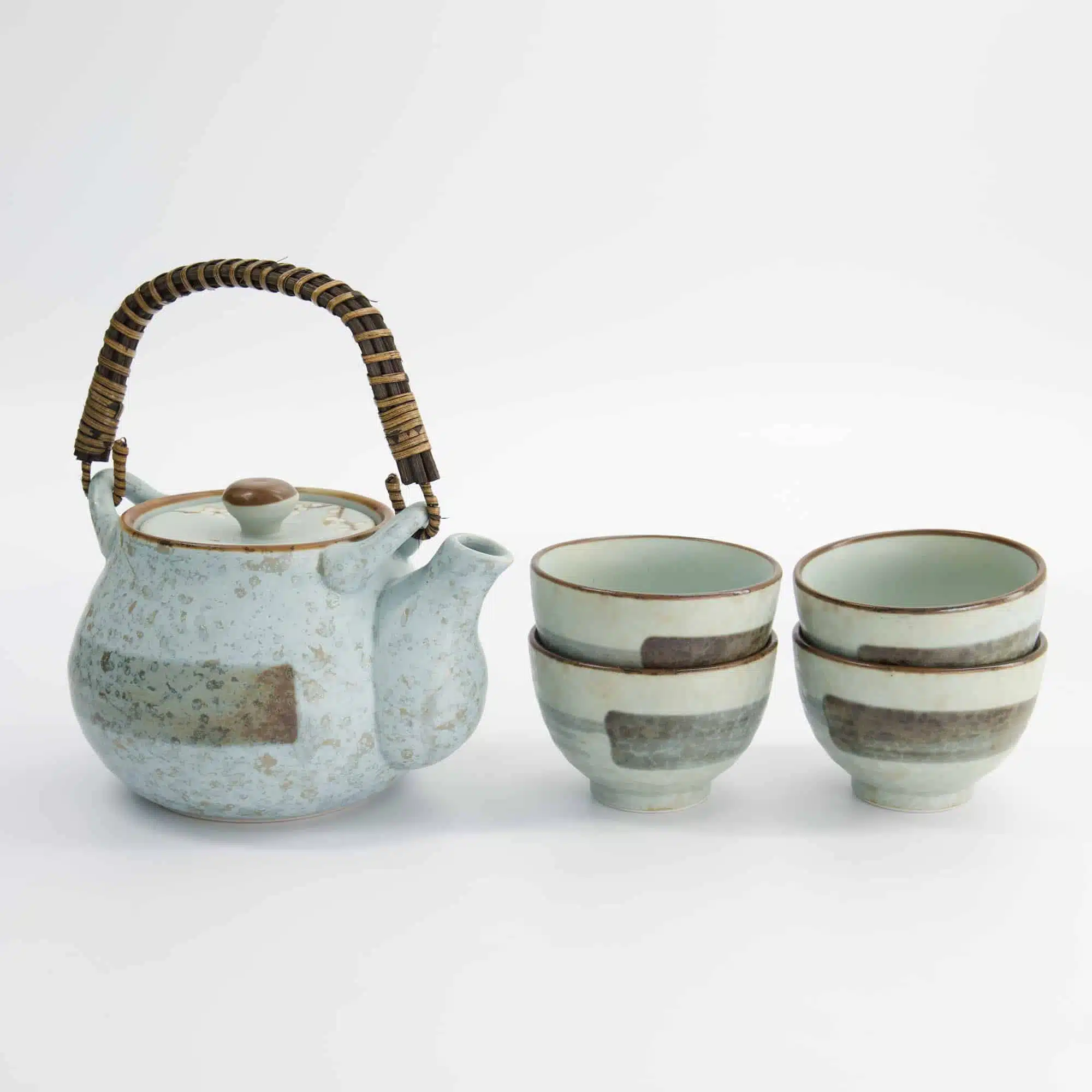 Theeset met theepot en kopjes - Tokyo Design Studio - Soshun - Mintgroen - 700ml