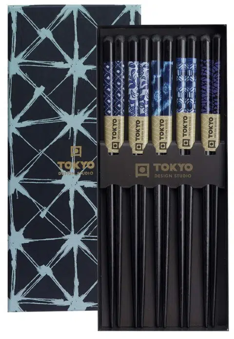 Chopsticks Set - Tokyo Design Studio - Blauwe Gemengde Ontwerpen - 5 paar