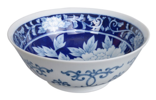 Tokyo Design Studio - Mixed Bowls - Blauw/Witte Kom - Pioen - 19.5 x 7.5cm 1000ml