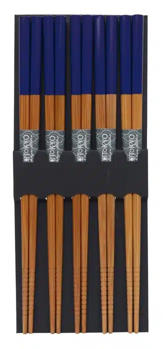 Eetstokjes met Blauwe Bovenkant - The Oriental Shop - Set van 5 paar