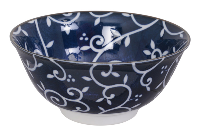 Tokyo Design Studio - Mixed Bowls - Blauw/Witte Kom - 14.8 x 7cm 500ml