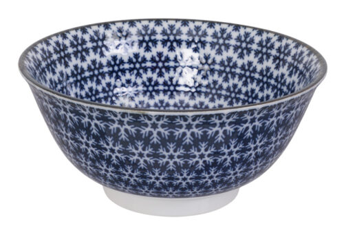 Tokyo Design Studio - Mixed Bowls - Blauw/Witte Kom - 14.8 x 7cm 500ml