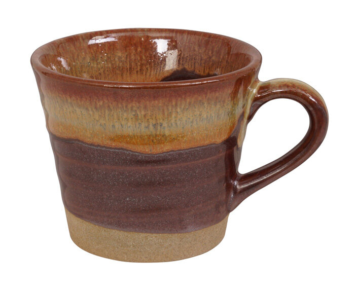 Handmade Mug 8.5x7.2cm Brown/White YW-7130/G 1/60 (CLC)