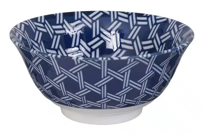 Blauw-witte keramische kom - Mixed Bowls - 500ml - 14.9 x 7cm