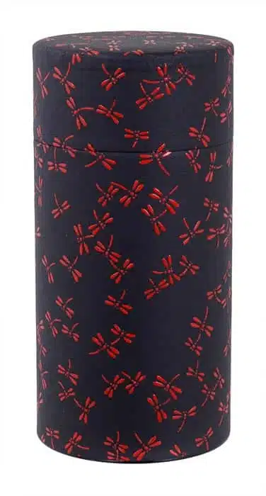 Dragonfly - Zwarte Roestvrij Stalen Theeblik - 7.6 x 15.5cm 200gr