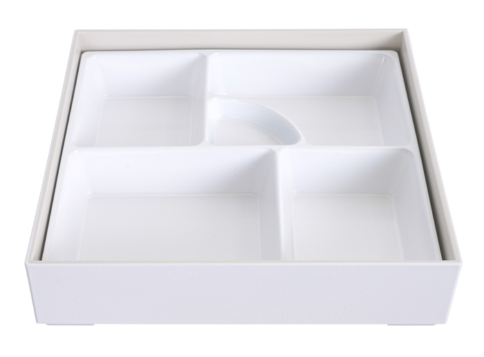 Lacquerware - Bento Box – Wit– 25.5 x 25.5cm