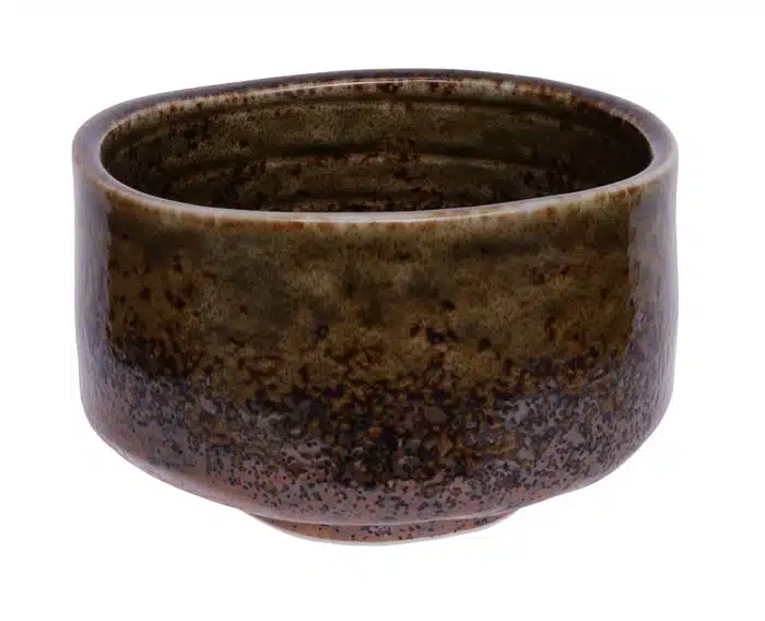 Groen/Bruine Kom voor Matcha Thee - 500ml - 12 x 7.5cm