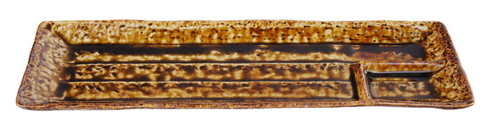 Bruin Rechthoekig Serveer Bord - Large Plates - 33.2 x 10.5cm