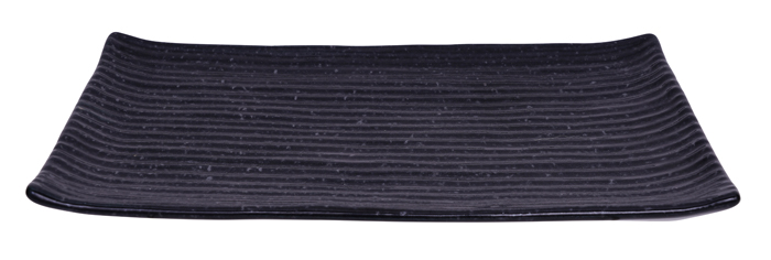 Zwart Rechthoekig Serveer Bord - Large Plates - 23.8 x 15cm