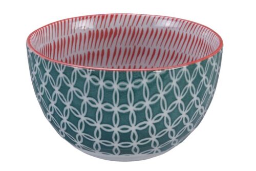 Tokyo Design Studio - Mixed Bowls - Groen/Rode Kom - 15 x 8,5cm 750ml