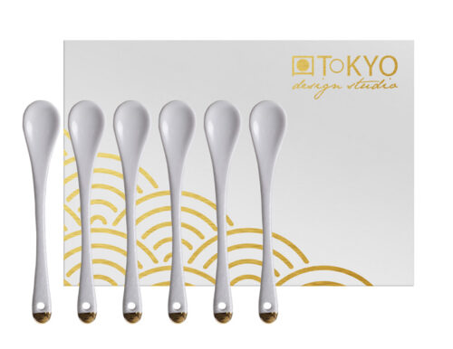 Tokyo Design Studio -Nippon White - lepelset -Set van 6 stuks - 12,8cm