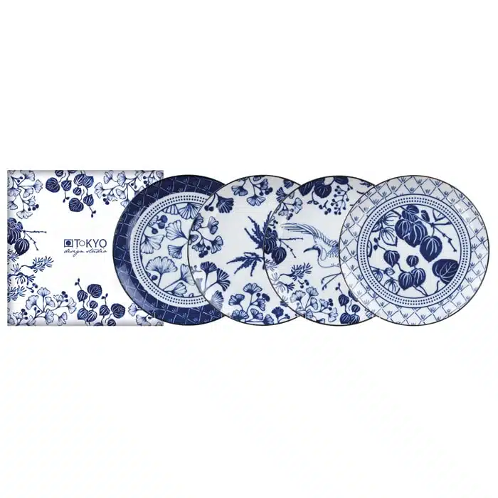 Gebaksbordenset Flora Japonica - Tokyo Design Studio - 4-delig - 16 x 2 cm