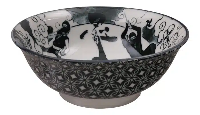 Zwart-Witte Ninja Kom - Mixed Bowls - 1000ml - 20,3 x 8cm