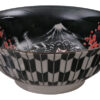 Zwart/Rode Kabuki Kom - Mixed Bowls - 20,3 x 8cm 1000ml