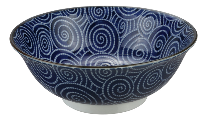 Blauw/Witte Kom - Mixed Bowls - 20,3 x 8cm 1000ml