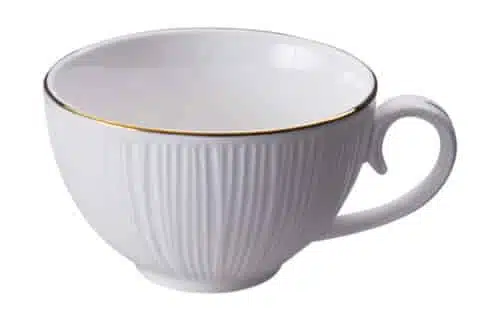 Porseleinen Kopje Wit met Gouden Rand - Nippon White - 100ml