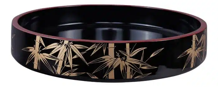 Zwart/Rode Sushi Oke - Lacquerware - 33 x 6 cm