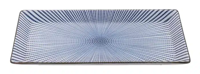 Blauw Rechthoekig Bord - Sendan Tokusa - 23 x 11.5 x 2.3cm