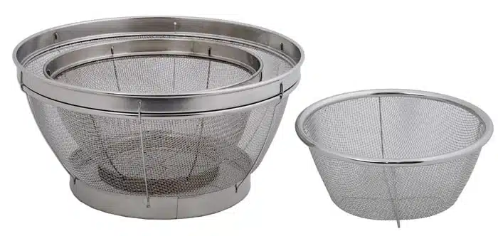 Stalen Zeef Manden Set - 15/19/25cm - 3 Stuks