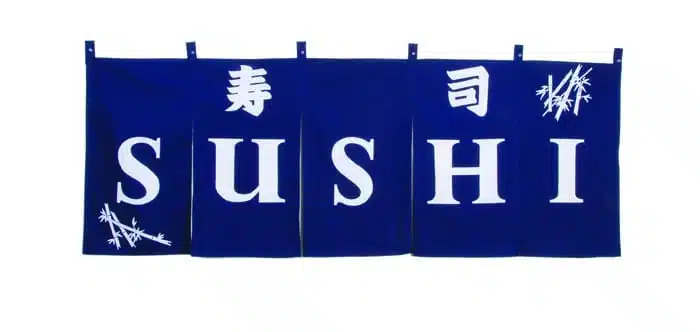 Katoenen Sushi Noren - The Oriental Shop - 65 x 175 cm