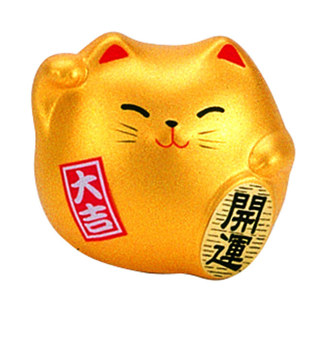 Gouden Lucky Cats Figuur - 5.5cm