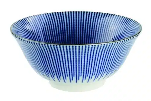 Blauw/Witte Kom - Gemengde Patronen - 14.8 x 6.8cm 500ml