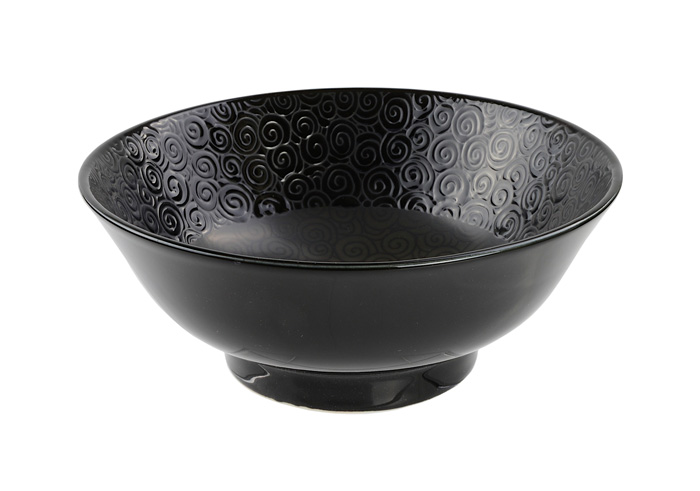 Zwarte Kom - Mixed bowls - 21 x 8.5cm 1300ml