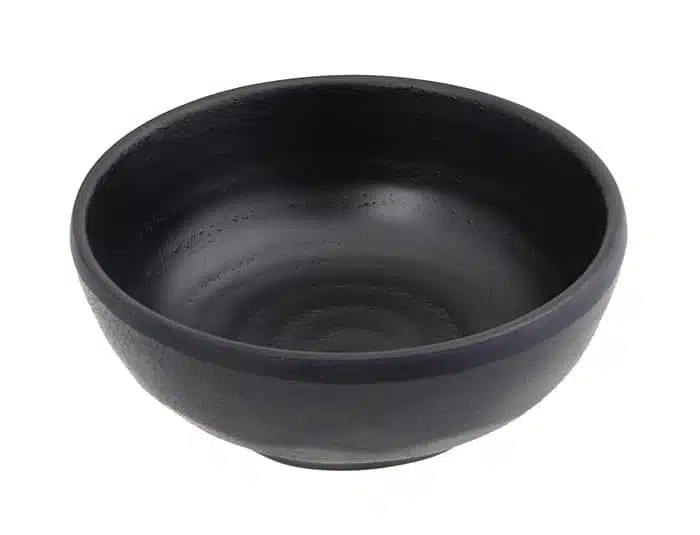 Zwarte Kom - Melamine - Minimalistisch Design - 150ml, 9.8 x 3.8cm