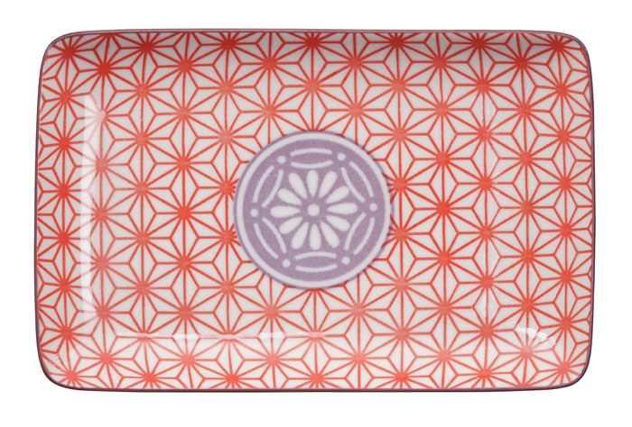 Tokyo Design Studio - Star Wave - Rechthoekig Bord - Rood - 21 x 13.5cm