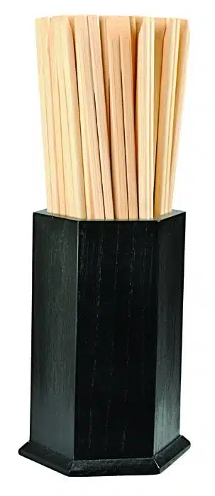 Zwarte Eetstokjes Houder - Tokyo Design Kitchen - 9 x 14 cm