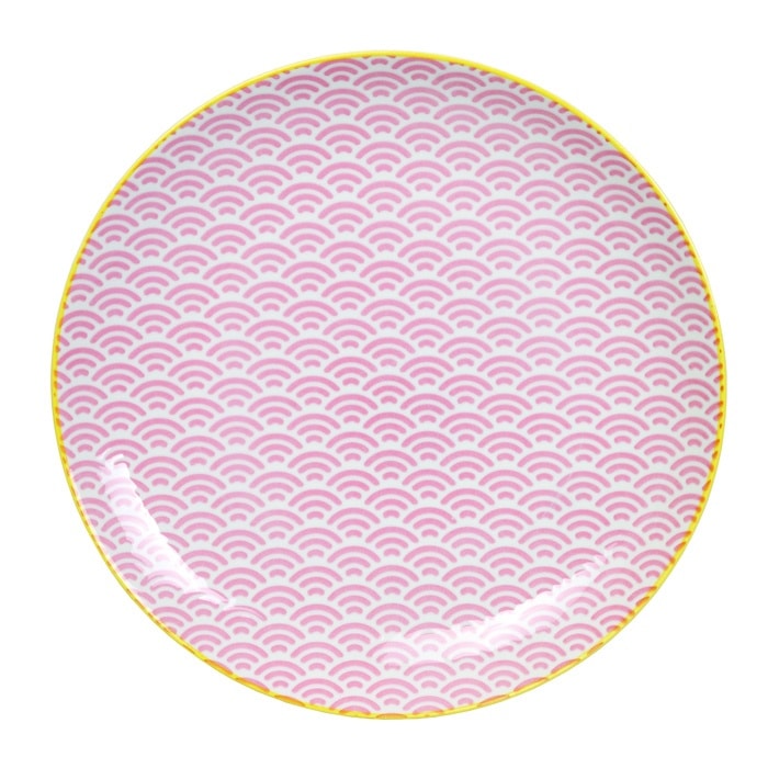 Tokyo Design Studio - Star Wave - Dinerbord - Roze/Geel - 25.7 x 3cm