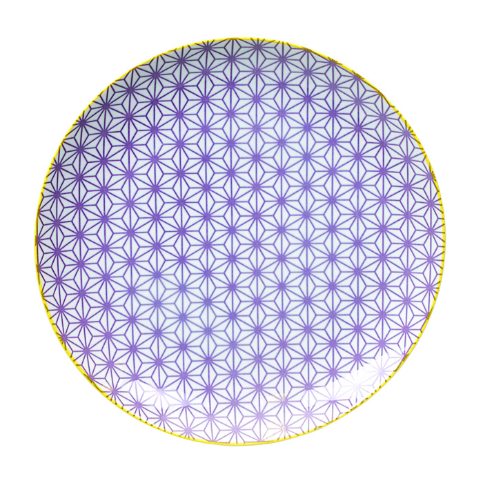 Tokyo Design Studio - Star Wave - Dinerbord - Paars/Geel - 25.7 x 3cm