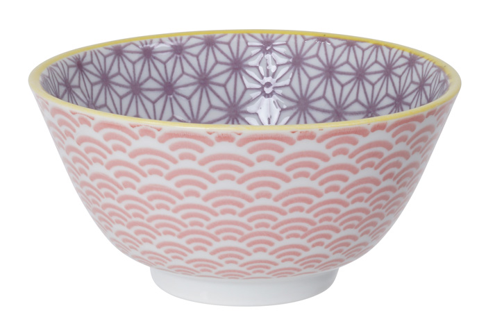 Tokyo Design Studio - Star Wave - Rijstkom - Paars/Roze - 12 x 6.4cm 300ml