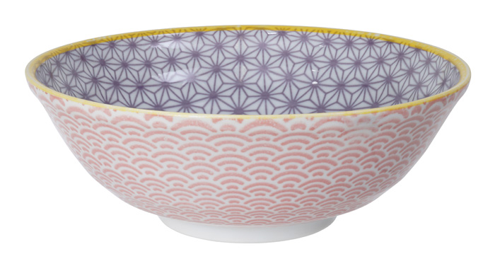 Tokyo Design Studio - Star Wave - Noodlekom - Paars/Roze - 21 x 7.8cm 1000ml