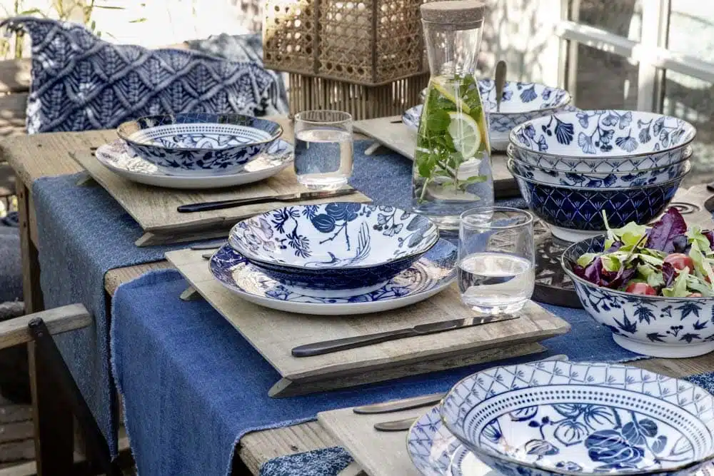 Dinerbordenset Flora Japonica - Tokyo Design Studio - 4-delig - 25.7 x 3 cm - Afbeelding 2