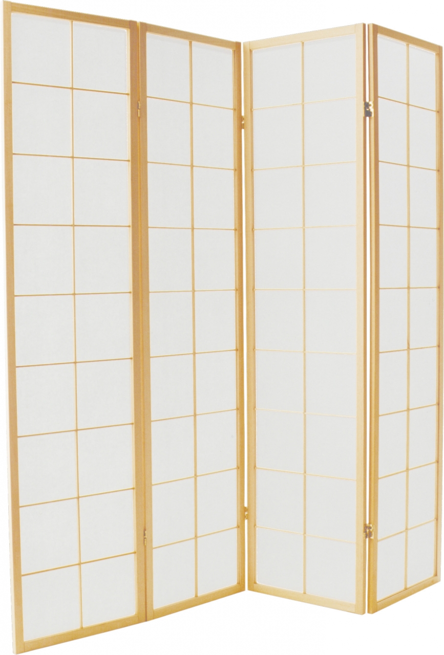 Boekhouder klep koppeling Traditioneel Japans Kamerscherm - 4 Panelen - 180cm hoog ⋆ The Oriental Shop