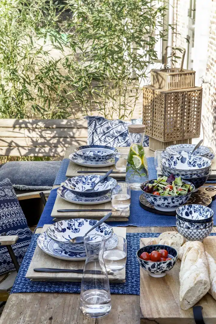 Dinerbordenset Flora Japonica - Tokyo Design Studio - 4-delig - 25.7 x 3 cm - Afbeelding 4