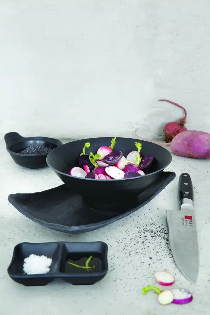 Zwarte Kom - Melamine - Minimalistisch Design - 150ml, 9.8 x 3.8cm - Afbeelding 3