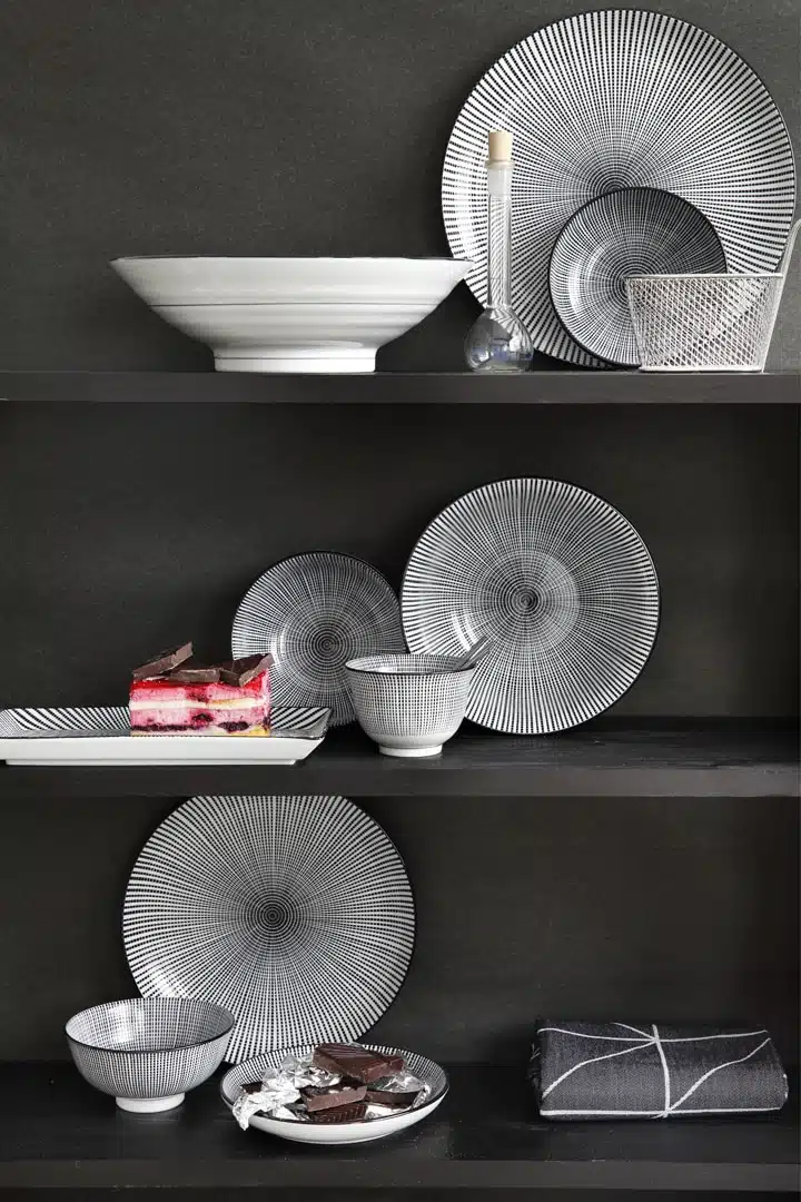 Japans sausschaaltje - Sendan Tokusa - blauw radiaal patroon - 9.3 x 7 x 2.3 cm - Afbeelding 3