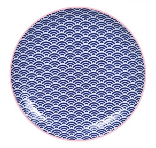 Tokyo Design Studio - Star/Wave - Bord - 20.6x2.2cm - D.Blauw/Roze