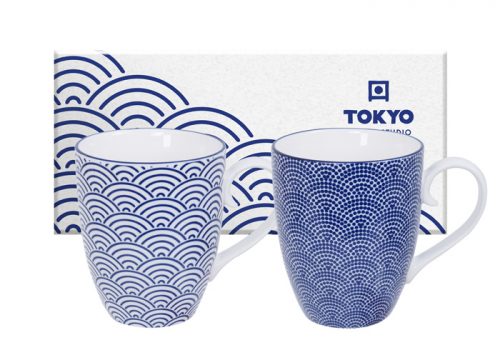 Tokyo Design Studio - Nippon Blue - Mokkenset - 8.5 x 10.2cm 380ml - 2pcs