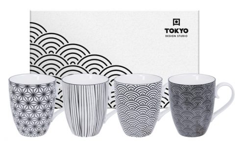Tokyo Design Studio - Nippon Black - Mokken set - 8.5 x 10.2cm 380ml - 4pcs