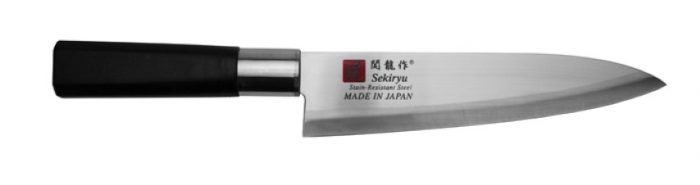 Mes RVS Gyuto 180mm ABS Zwart Handgreep