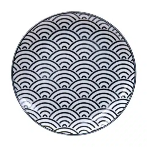 Tokyo Design Studio - Nippon Black - Gebaksbord Golven - 20.6 x 2.2cm