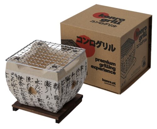 Tokyo Design Studio - Konro Grill met Net en Basis - 15x15x12cm