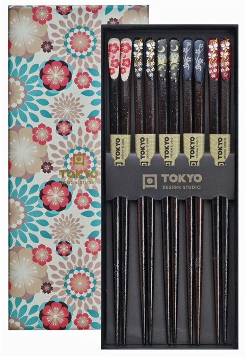 Tokyo Design Studio - Chopsticks Set - Eetstokjes - Nippon Floral - 5 paar