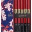 Tokyo Design Studio – Eetstokjes Giftbox – Rood Zwart Bloem – 5 stuks