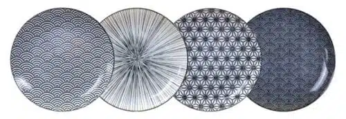 Tokyo Design Studio – Nippon Black – Dinerborden Set – 4 stuks 25.7 x 3cm