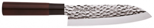 Stainless Steel Cooking Knife Santoku 165mm Hammered Style